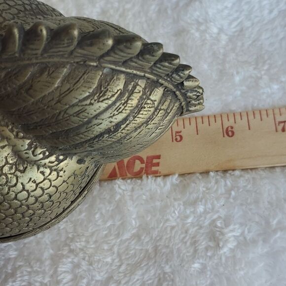 Vintage Brass Hen Trinket Box - Picture 8 of 9